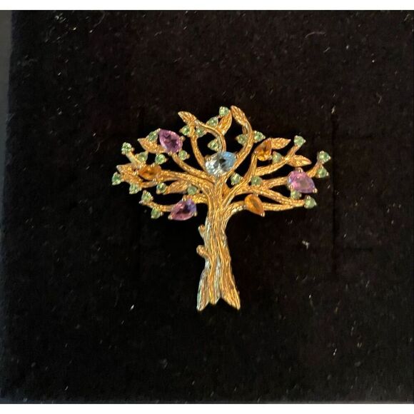 Tree of Life Pendant Multicolor Gemstones – Amethyst, Citrine, Blue & Green Gran - Picture 6 of 6